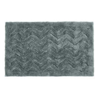 BADEMATTE 50/80 cm Chevron, Hochflor - Grau, Textil (50/80cm) - Homescapes