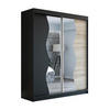 SCHWEBETÜRENSCHRANK 180 CM RIMA Farbe: Schwarz / schwarz / sonoma - Schwarz/Braun, Holzwerkstoff (180/215/59.5cm) - A&J MöbelLand