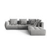 ECKSOFA modular rechts Bloom aus Samt grau 4 Sitzplätze - Grau, Textil (310/316cm) - Micadoni