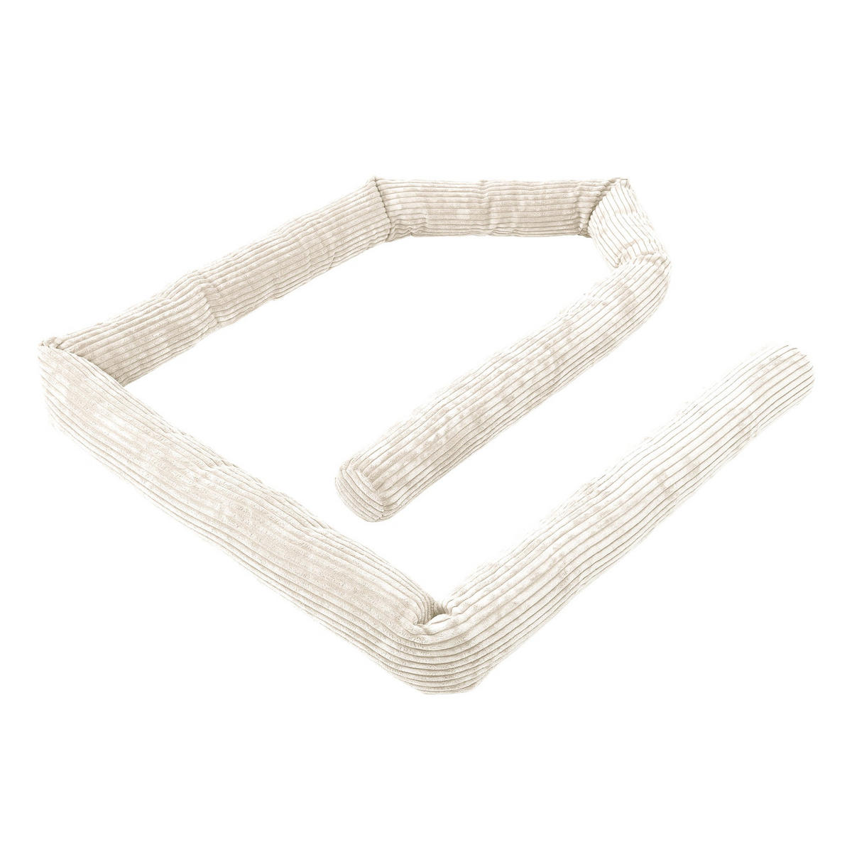 BETTUMRANDUNGSSCHUTZ Bettschlange aus Cord, 200 cm, Vanille - Beige, Textil - MeowBaby
