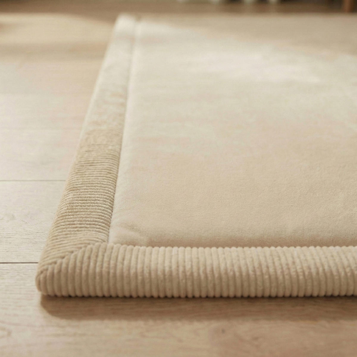 KRABBELTEPPICH samtweich, kuschelig und ÖKO-TEX zertifiziert - Sand/Beige 200x300cm - Beige, Textil (300/200cm) - Sanosoft