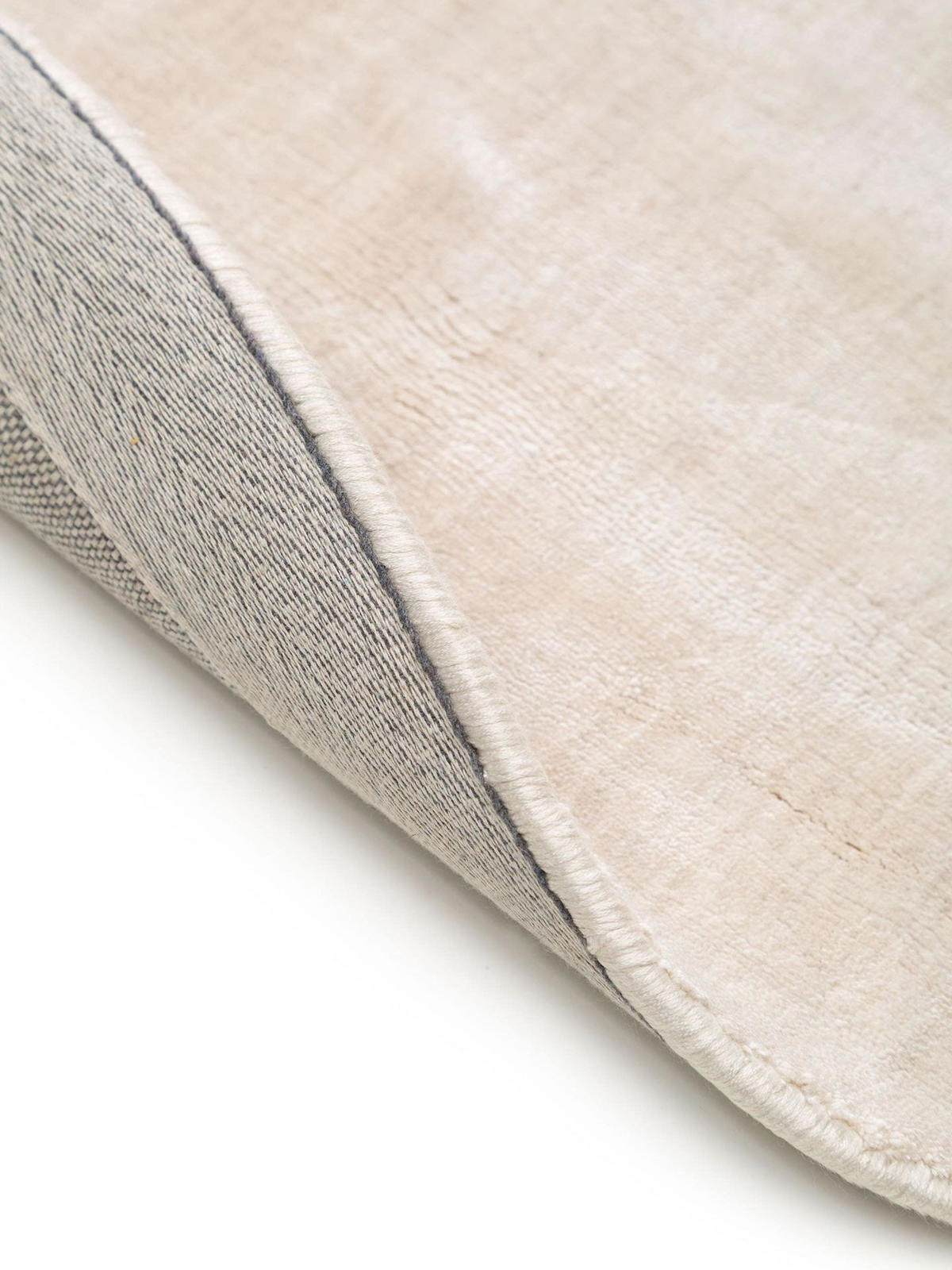 TEPPICH Viskoseteppich Nela Beige - Beige, Textil (120/1cm) - KUNSTLOFT
