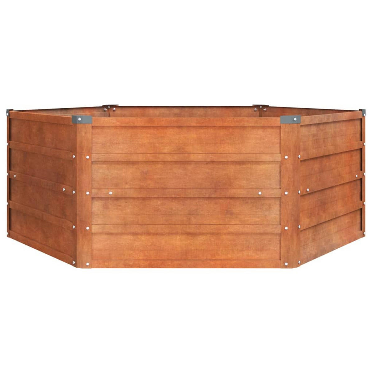 HOCHBEET Rostig 129x129x45 cm Cortenstahl - Braun, Metall (129/45/129cm) - furnicato