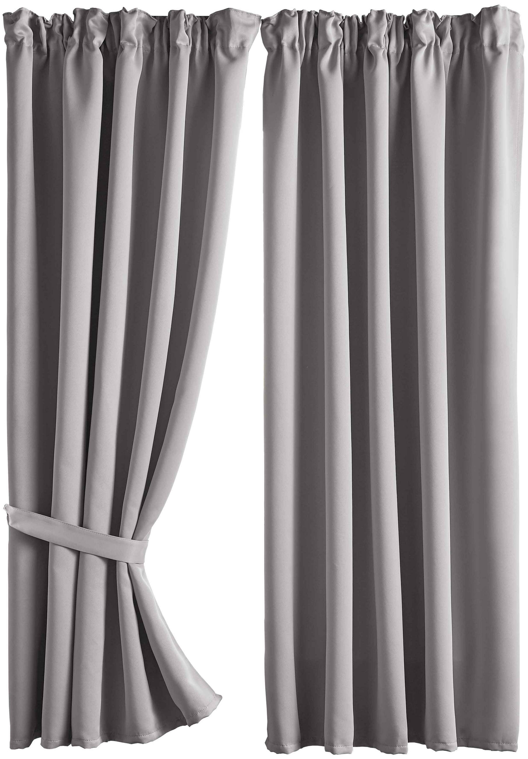 VORHANG 2ER SET NEWYORK HxB 160x140 cm Grau - Grau, Textil (140/160cm) - Gardinenbox