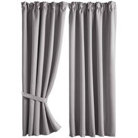 VORHANG 2ER SET NEWYORK HxB 160x140 cm Grau - Grau, Textil (140/160cm) - Gardinenbox