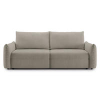 SCHLAFSOFA Theolla Beige - Beige/Schwarz, Textil/Metall (248/97/111cm) - Selsey