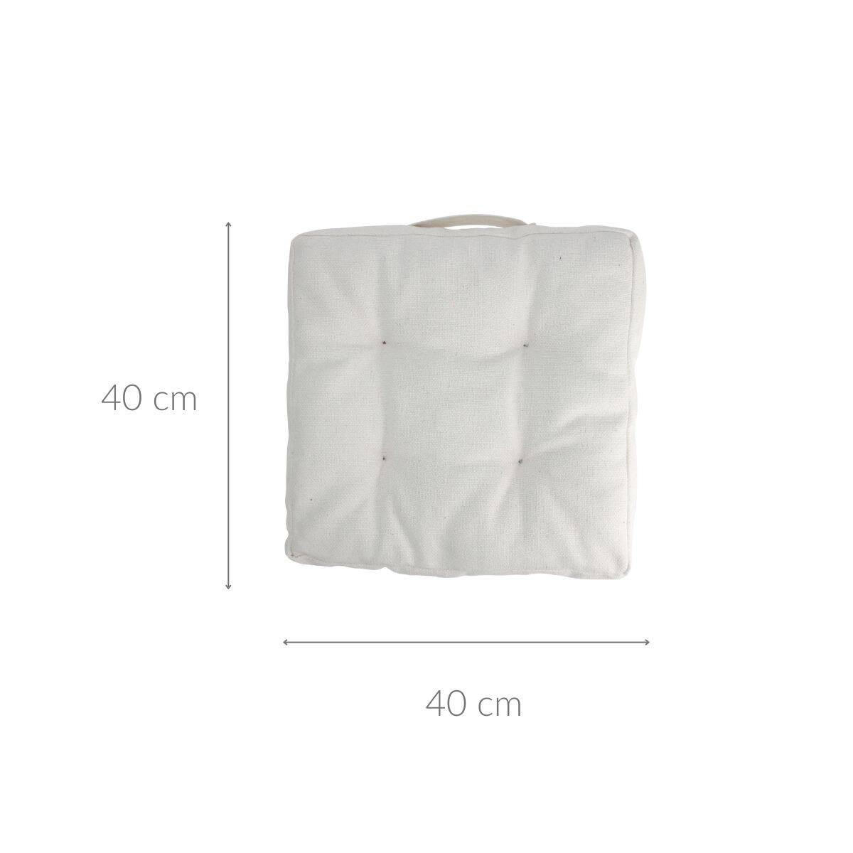 STUHLKISSEN 40/40/6 cm - Weiß, Naturmaterialien (40/40cm) - Home Styling Collection