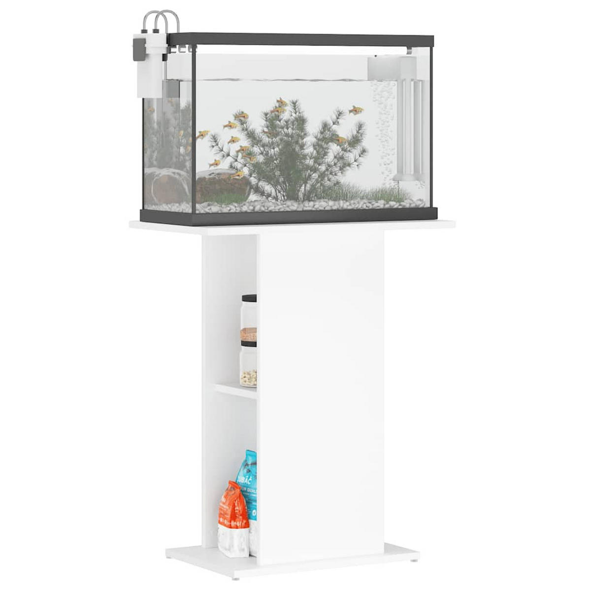 AQUARIUMSTÄNDER Weiss 60,5/36/72,5 Cm Holzwerkstoff - Weiß, Holzwerkstoff (36/72.5/60.5cm) - vidaXL