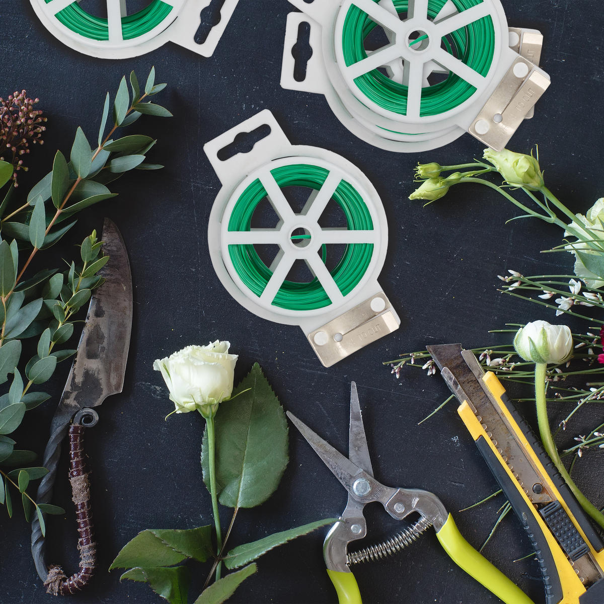 4XGARTENDRAHT - Multicolor, Kunststoff/Metall (5cm) - Relaxdays