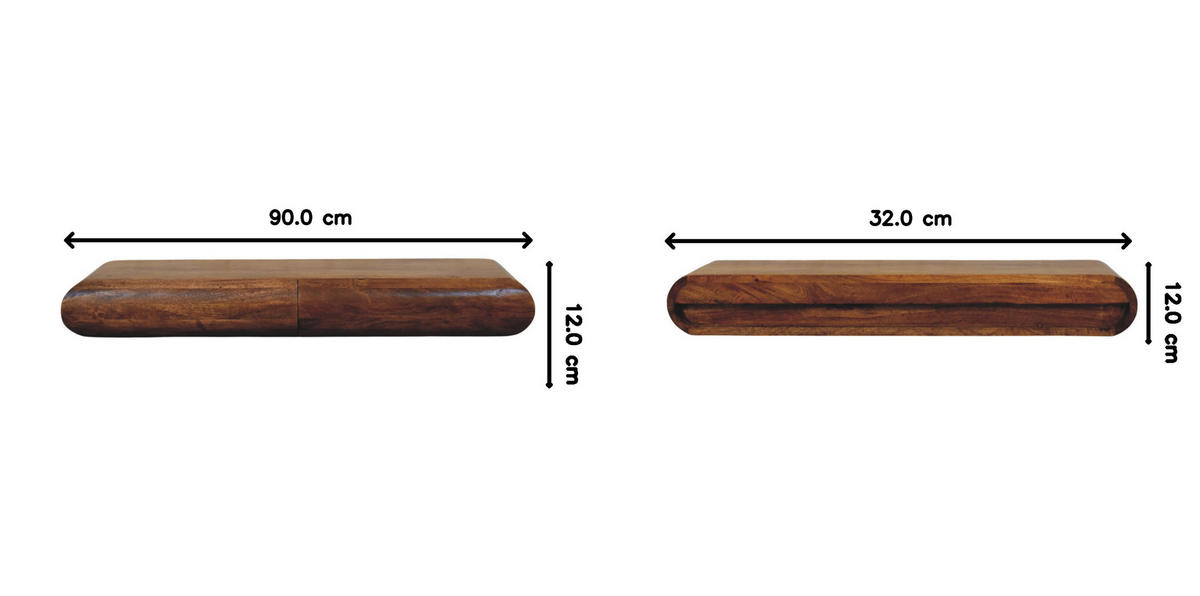 KONSOLENTISCH mit Amber-Eichen-Finish, 2 Schubladen, braun - Braun, Holz (90/12/32cm) - Artisan Furniture