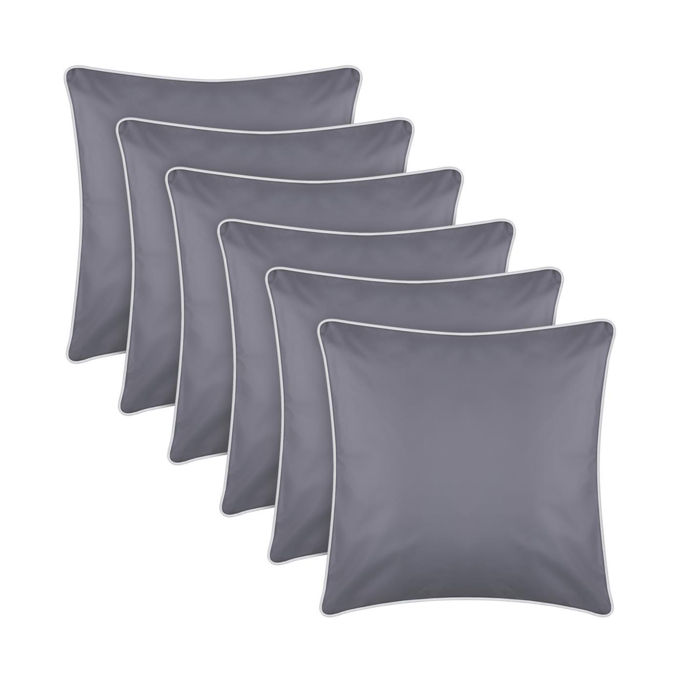 OUTDOORKISSEN 45x45 cm wasserabweisend Dunkelgrau 6er-Pack - Dunkelgrau, Kunststoff (45/45cm)