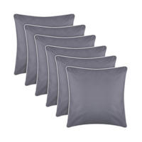 OUTDOORKISSEN 45x45 cm wasserabweisend Dunkelgrau 6er-Pack - Dunkelgrau, Kunststoff (45/45cm)