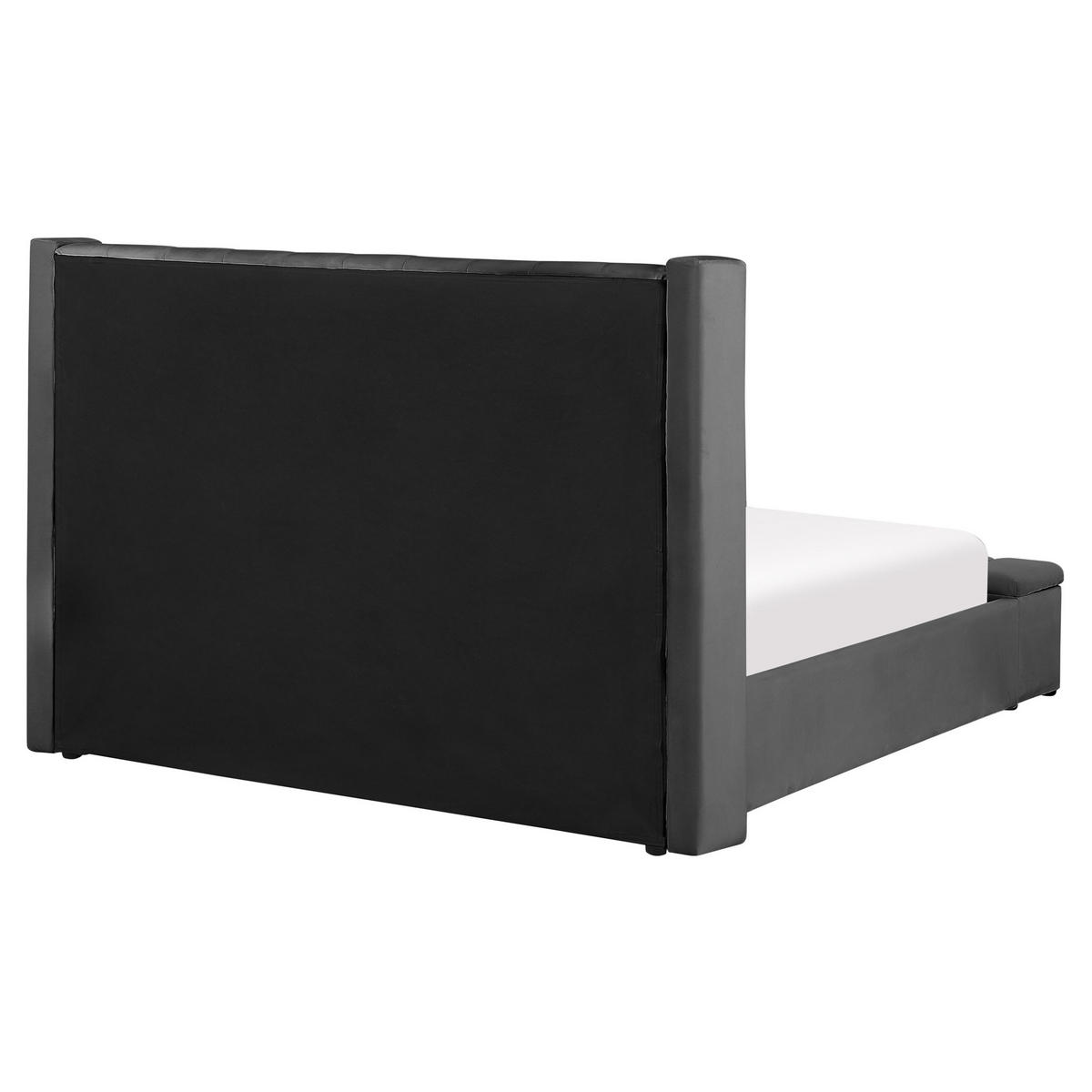 POLSTERBETT 160/200cm Grau Noyers - Grau, Textil (160/200cm) - Beliani