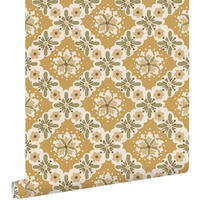 TAPETE Blumenmuster 50 x 900 cm - Gelb, Papier (50/900cm) - ESTAhome