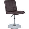 DREHSTUHL Lederlook Braun - Chromfarben/Braun, Textil/Metall (44/81/55cm) - CLP