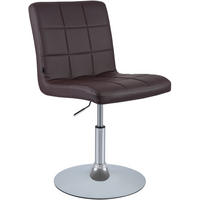 DREHSTUHL Lederlook Braun - Chromfarben/Braun, Textil/Metall (44/81/55cm) - CLP