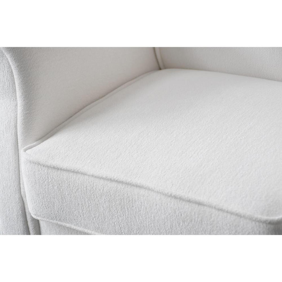 OHRENSESSEL Leonardo beige boucle-stoff - Beige, Holz/Textil (88/118/86cm) - Beautysofa