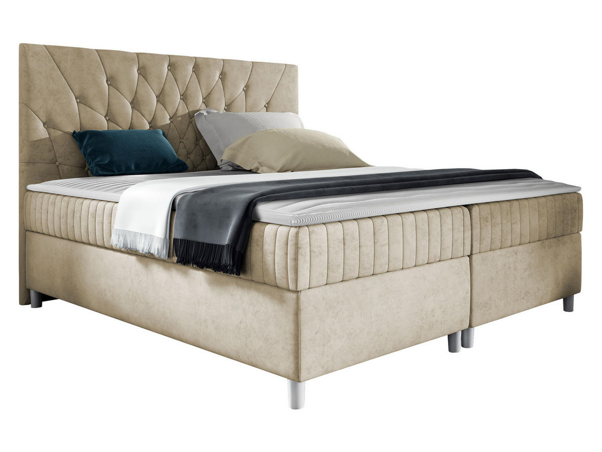 BOXBETT Prowansja - Creme, Holz (180/200cm) - MIRJAN24