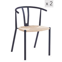 STUHL 2er-Set Kunstleder Schwarz - Schwarz, Textil (50.5/78.5/57cm) - Nordlys