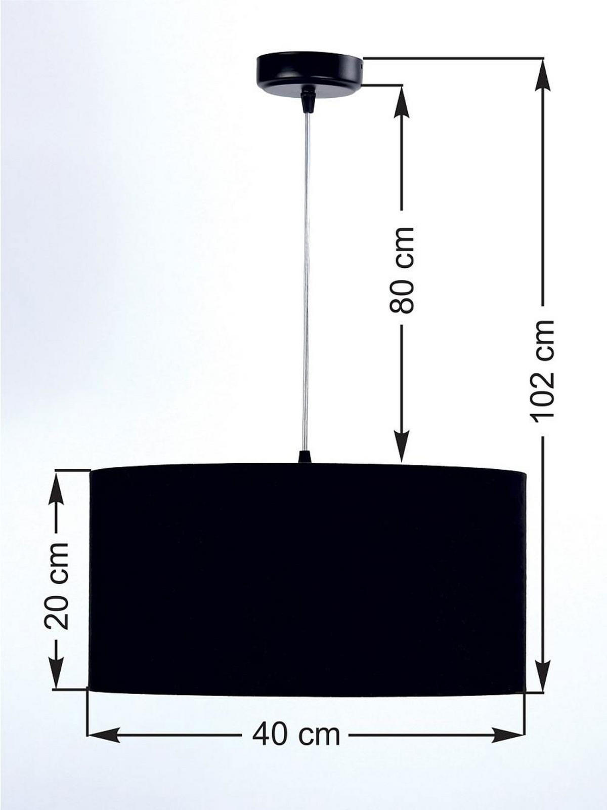 HÄNGELEUCHTE Grün 40/20 cm - Schwarz/Grün, Kunststoff (40/0.6/20cm) - ONZENO