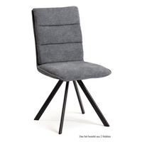 ESSZIMMERSTUHL (2er-Set) Debbi 47x92x60 Schwarz/Grau - Schwarz/Grau, Kunststoff (60/92/47cm) - 58aufmkessel