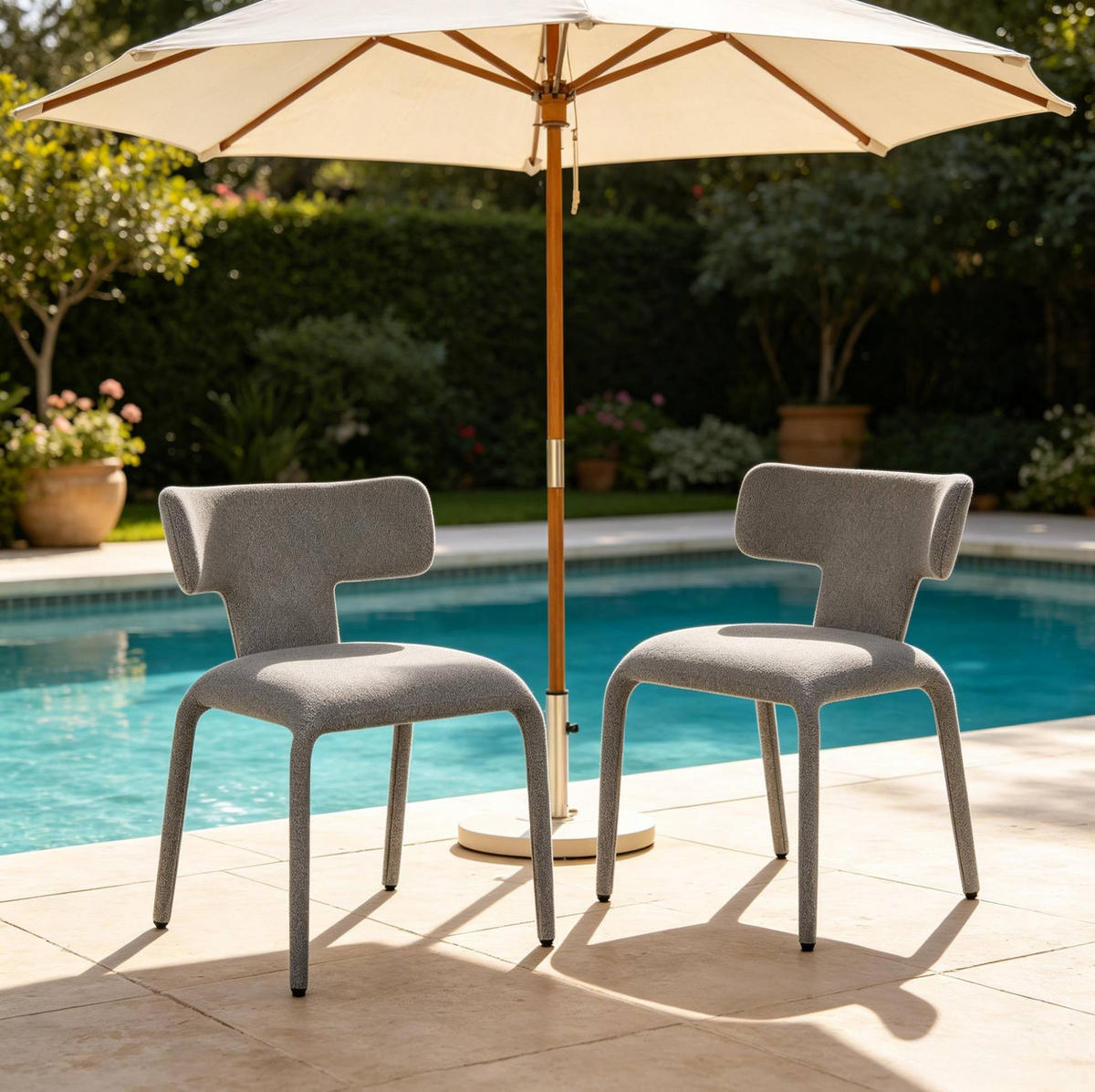 STUHL 2er-Set mit Rollen 53 x 53 x 78 cm Grau - Grau, Metall (53/78/53.1cm) - Meubliv