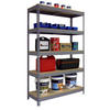SCHWERLASTREGAL WOOD YETI LIGHT FIVE | HxBxT 200x120x60cm | Fachlast 300kg | Grau - Grau, Metall (120/200/60cm) - PROREGAL