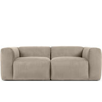 2-SITZER-MODULSOFA BUFFO mit extrem weicher und bequemer Sitzfläche, Kordstoff, beige - Beige, Textil (210/73/96cm) - KONSIMO®