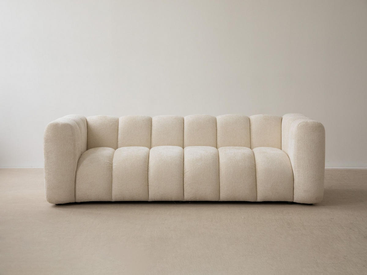 ECKSOFA modular links Lupine aus Samt terrakotta 5 Sitzplätze - Terra cotta, Textil (177/299cm) - Micadoni