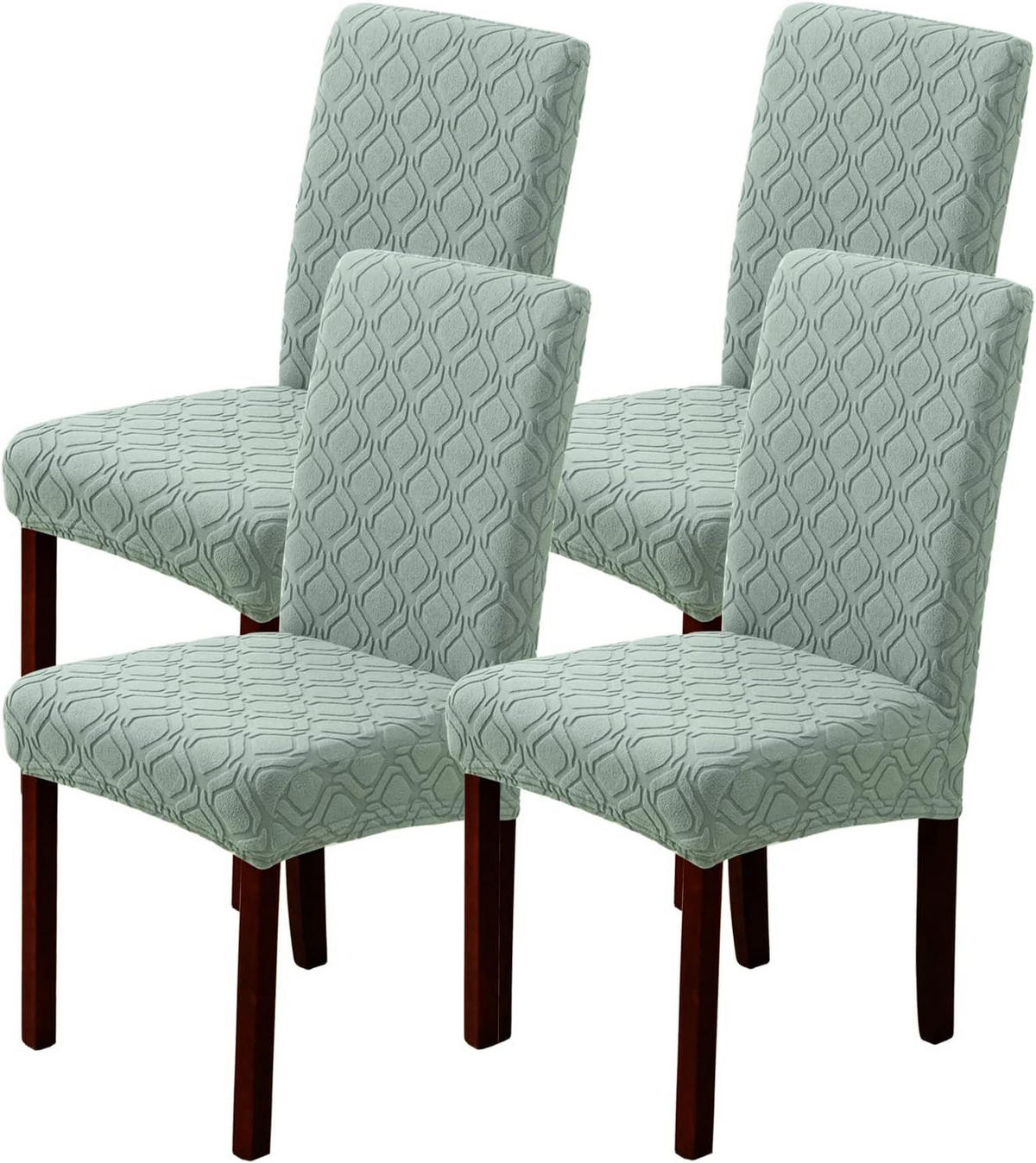 STUHLHUSSE Stretch Stuhlbezug 4 Stück - Hellgrün, Textil (18/25cm) - Coonoor