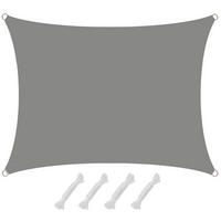 UV-SONNENSEGEL 1,5/2 m, Rechteckig, Wasserdicht, Grau - Grau, Kunststoff (150/200cm) - Amanka