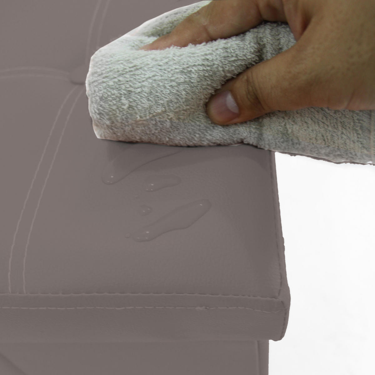 FUSSHOCKER Grau 38/76/38 cm - Grau, Textil (38/38/76cm) - Mobili Rebecca