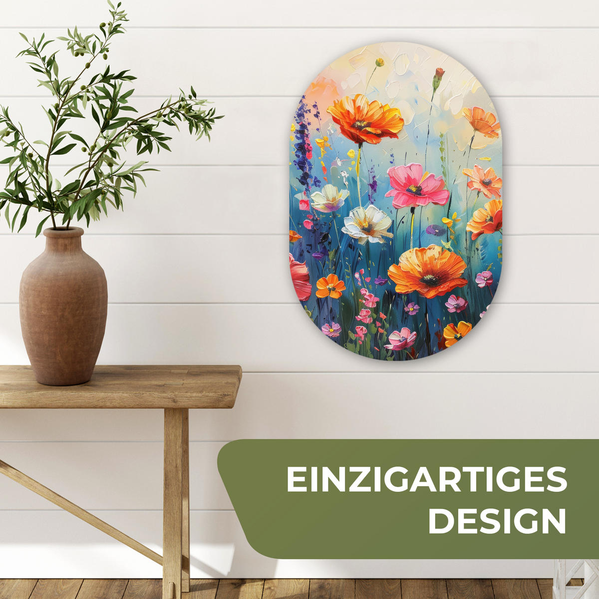 WANDBILD Blumen - Natur - Aquarell - Kunst 40x60 cm - Multicolor, Kunststoff (40/60cm) - MuchoWow