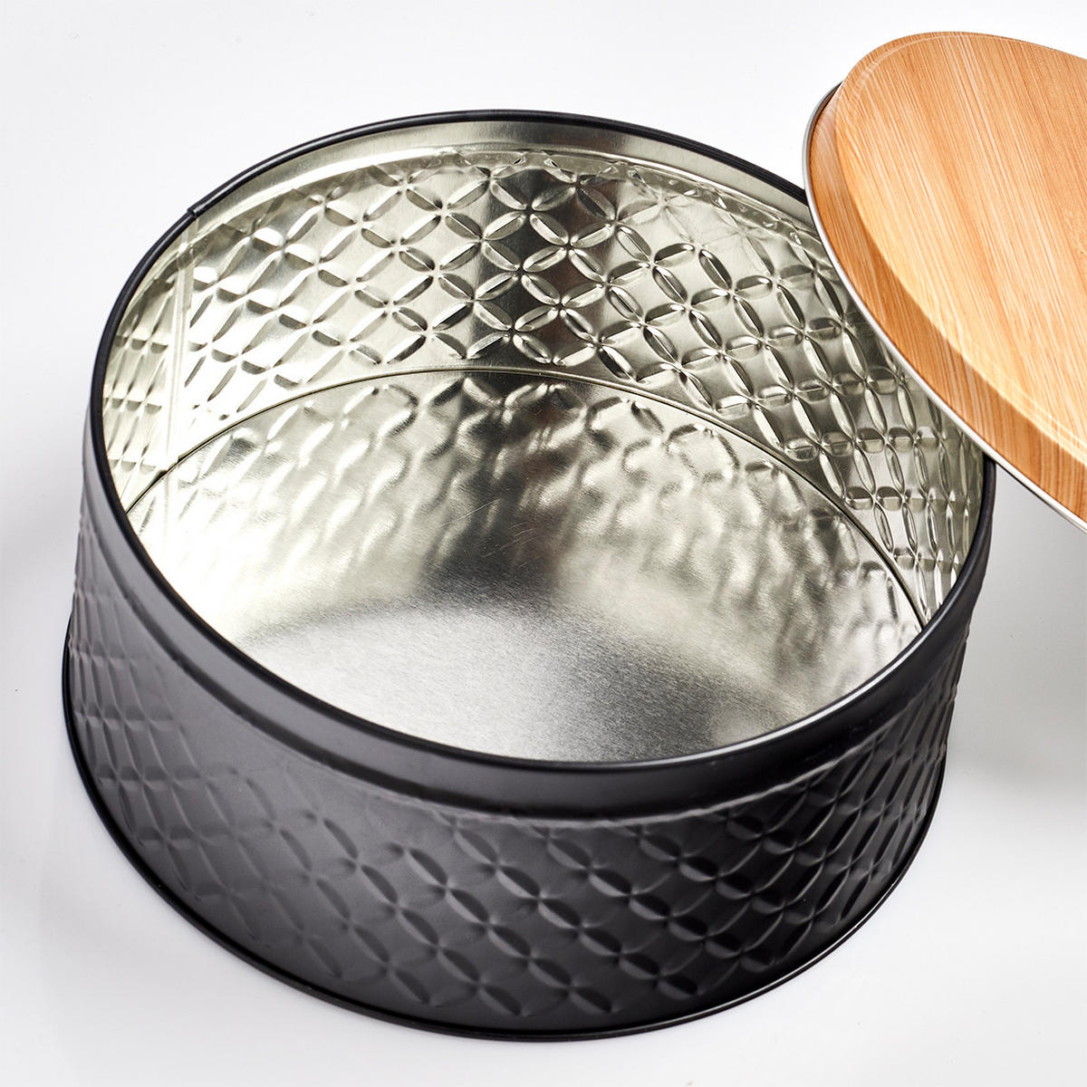 VORRATSDOSE Scandi, schwarz - Ø 20cm x 9,3cm - Schwarz, Metall (20/9.3/20cm) - Zeller Present