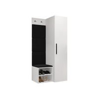 GARDEROBEN-SET Medi III - Anthrazit/Schwarz, Holzwerkstoff/Kunststoff (40/191/50cm) - MIRJAN24