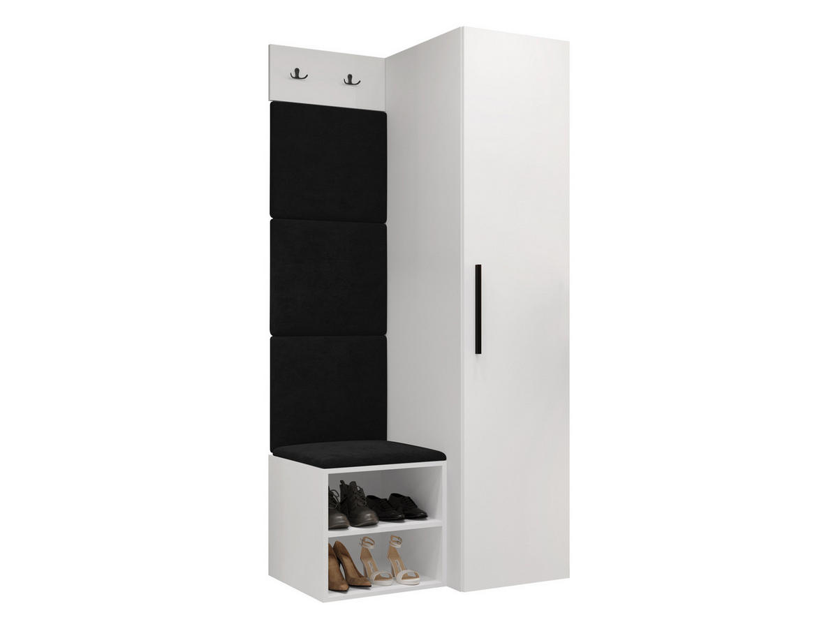 GARDEROBEN-SET Medi III - Anthrazit/Schwarz, Holzwerkstoff/Kunststoff (40/191/50cm) - MIRJAN24