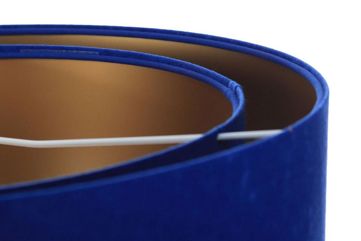 HÄNGELEUCHTE Blau 50/23 cm - Goldfarben, Kunststoff (50/1.3/23cm) - ONZENO
