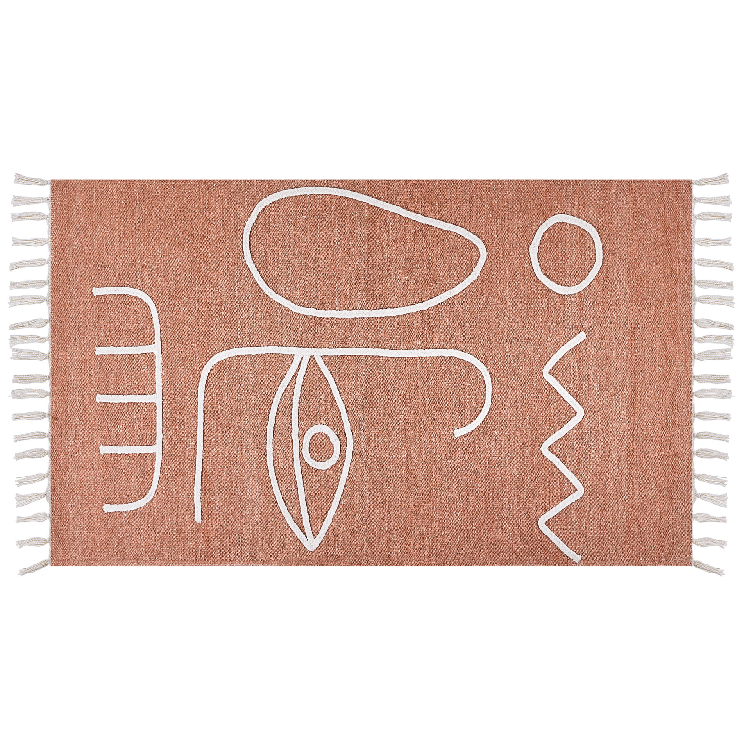 OUTDOOR-TEPPICH Yavu 150/80 cm - Rot, Kunststoff (80/150cm) - Beliani