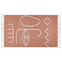 OUTDOOR-TEPPICH Yavu 150/80 cm - Rot, Kunststoff (80/150cm) - Beliani