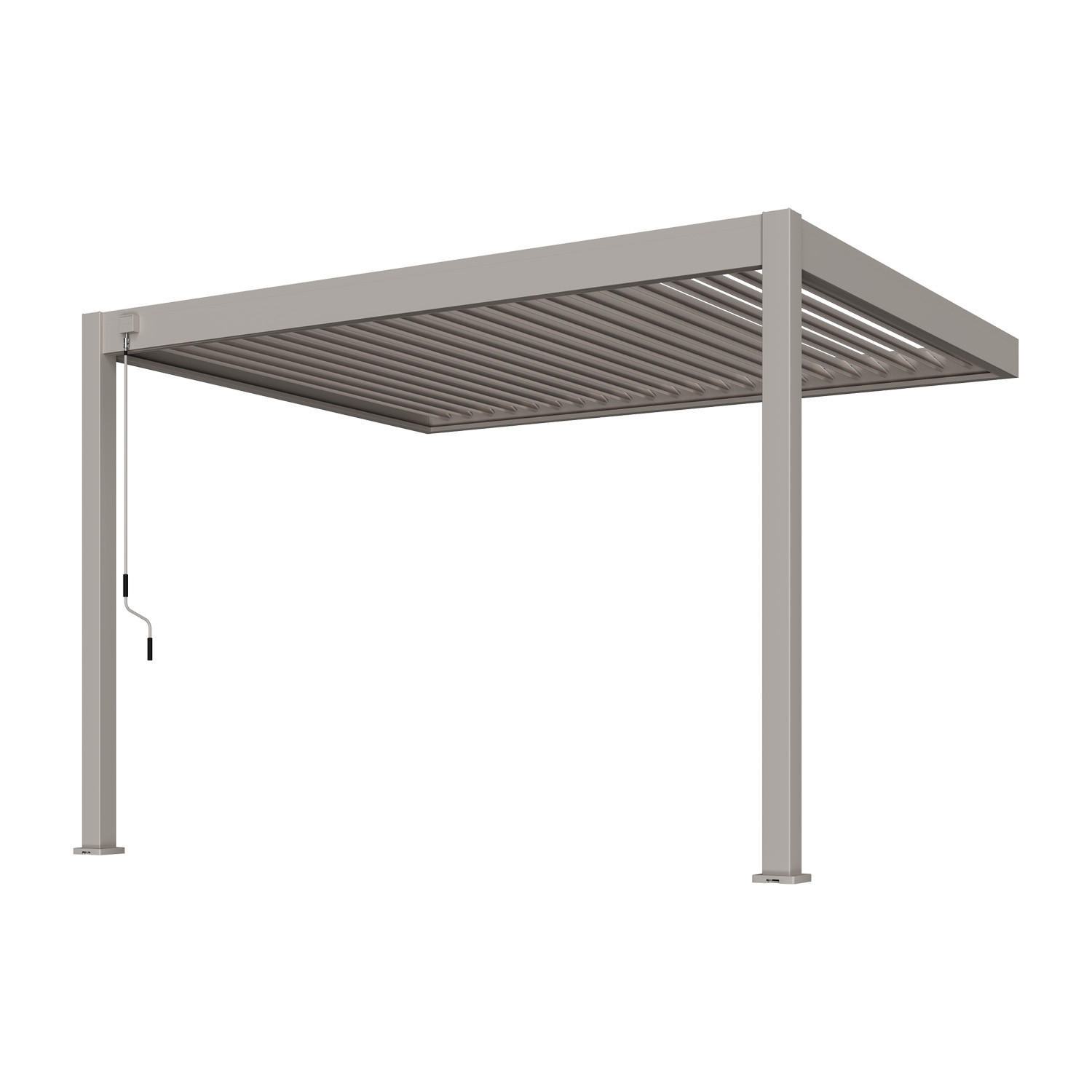 WANDPERGOLA Deluxe Wand Pavillon Terrassenüberdachung Aluminium 3 x 3,6 M Ivory Sand - Weiß, Metall (360/255/300cm) - WEIDE