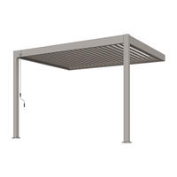 WANDPERGOLA Deluxe Wand Pavillon Terrassenüberdachung Aluminium 3 x 3,6 M Ivory Sand - Weiß, Metall (360/255/300cm) - WEIDE