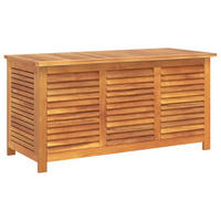 GARTENBOX mit Lüftungsschlitzen 113x50x56 cm Massivholz Akazie - Braun, Holz (113/56/50cm) - furnicato