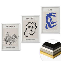 WANDBILDER 3er-Set - 40x60 cm Weißer Rahmen - Abstrakte minimalistische Poster - Weiß, Kunststoff (40/60cm) - ArtPrintCave