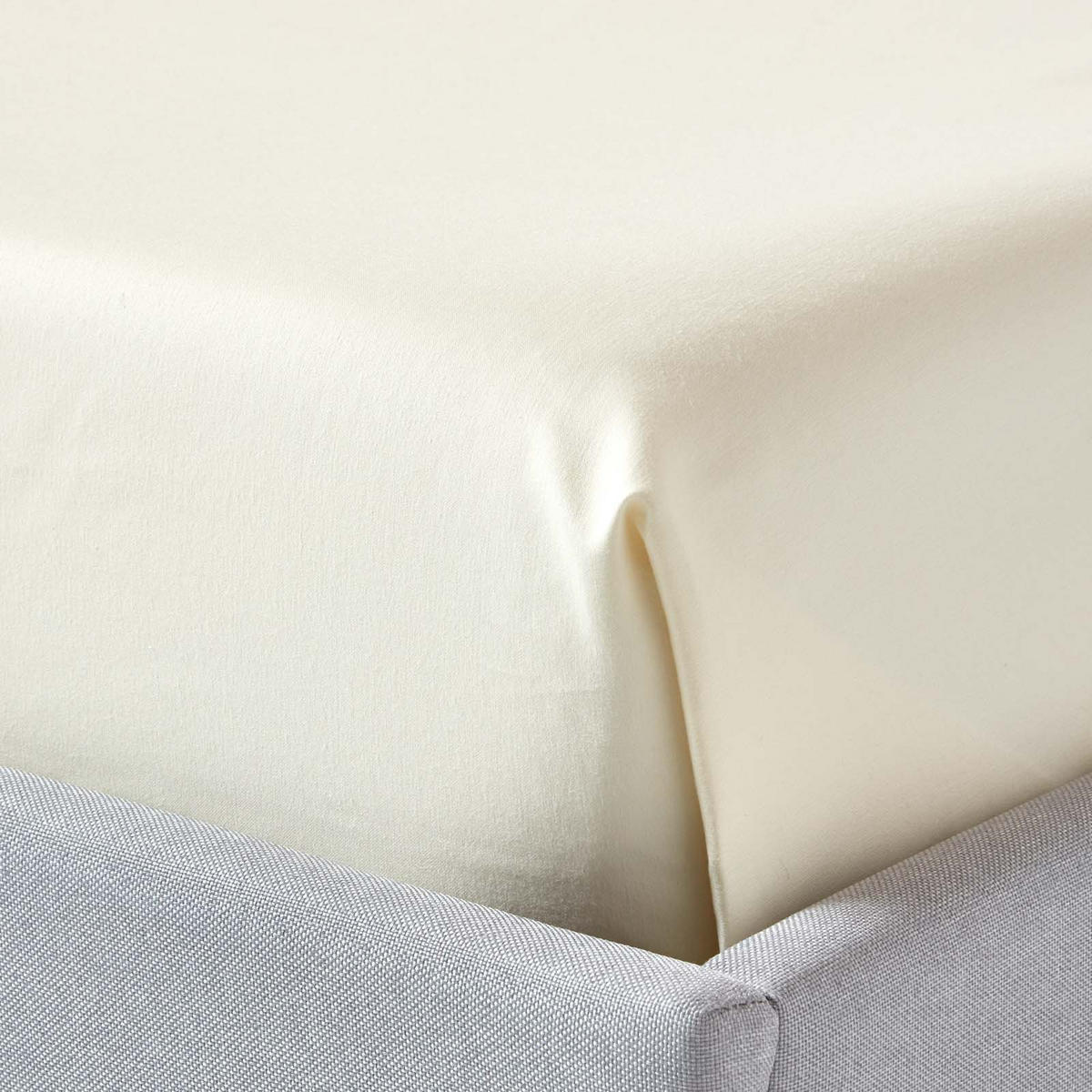 BETTLAKEN ohne Gummizug, Ägyptische Baumwolle, Fadendichte 1000 - Creme, Textil (180/290cm) - Homescapes