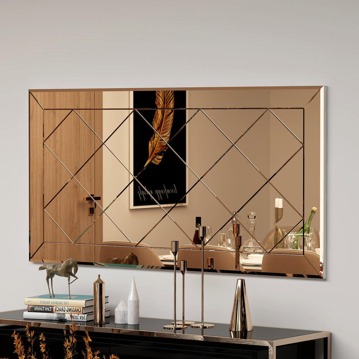 SPIEGEL Pauli Bronze 60x120cm - Bronzefarben, Holzwerkstoff (120/60/2.2cm) - moebel17