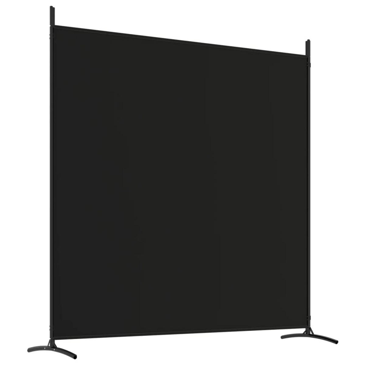 PARAVENT 3-teilig Schwarz 525/180 Cm Stoff - Schwarz, Textil (525/180/0.1cm) - vidaXL