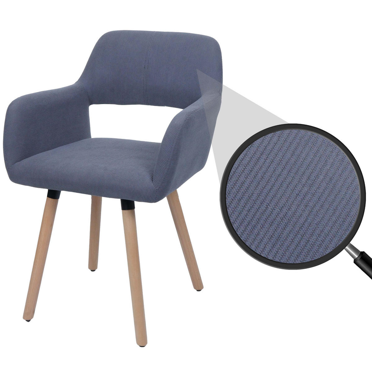 ESSZIMMERSTUHL Grau - Grau, Textil (56/80/53cm) - MCW