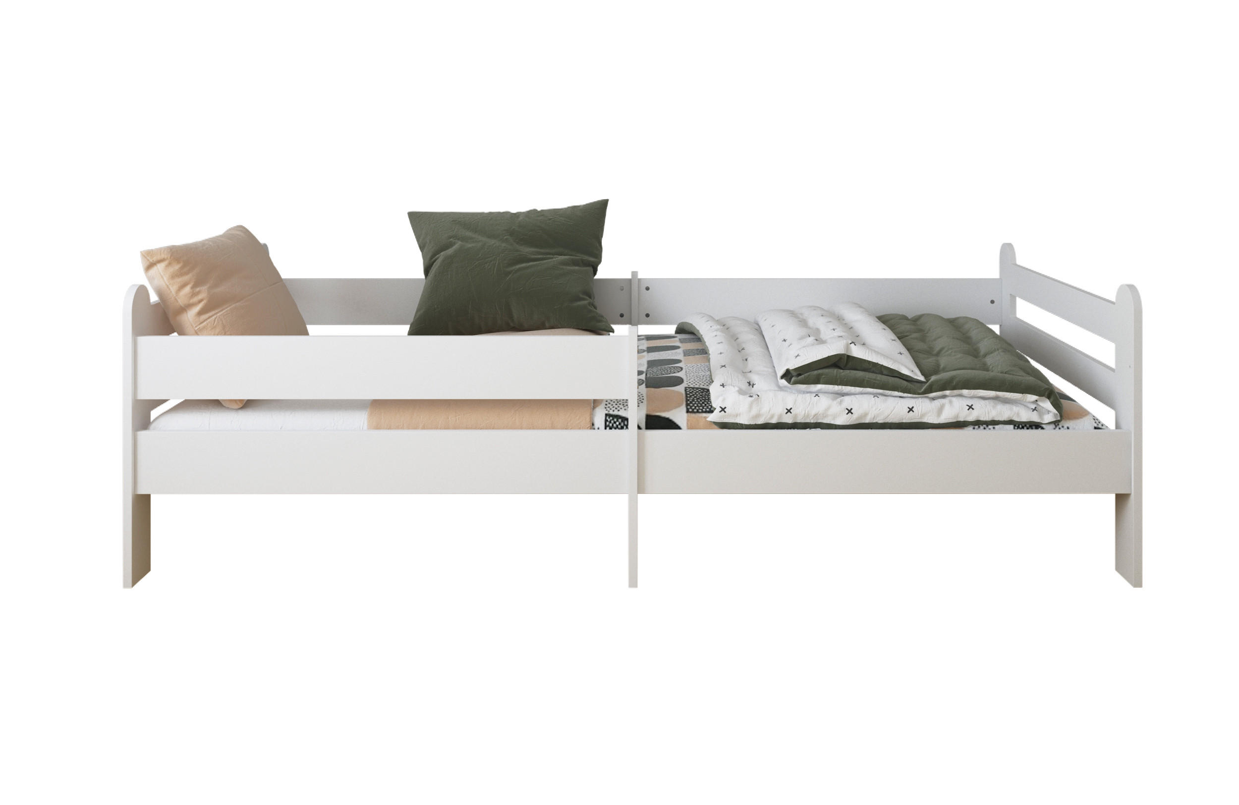 KINDERBETT Lillesund - Weiß, Holzwerkstoff (90/200cm) - kiki design