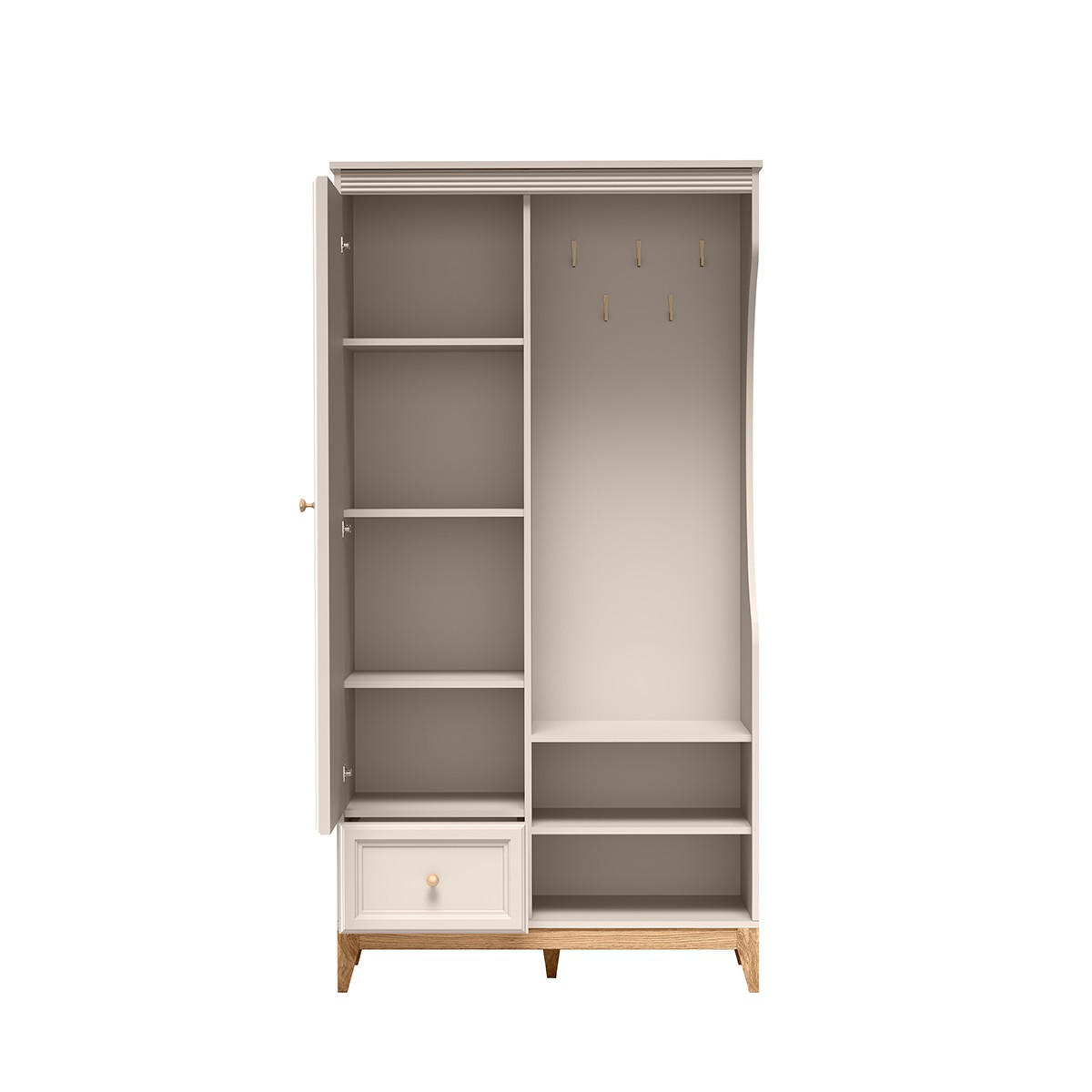 GARDEROBENSCHRANK CUNEO 100/193/41 Modern Garderobenschrank Kaschmir - Kaschmir, Holzwerkstoff (100.1/193/40.6cm) - MASSENO