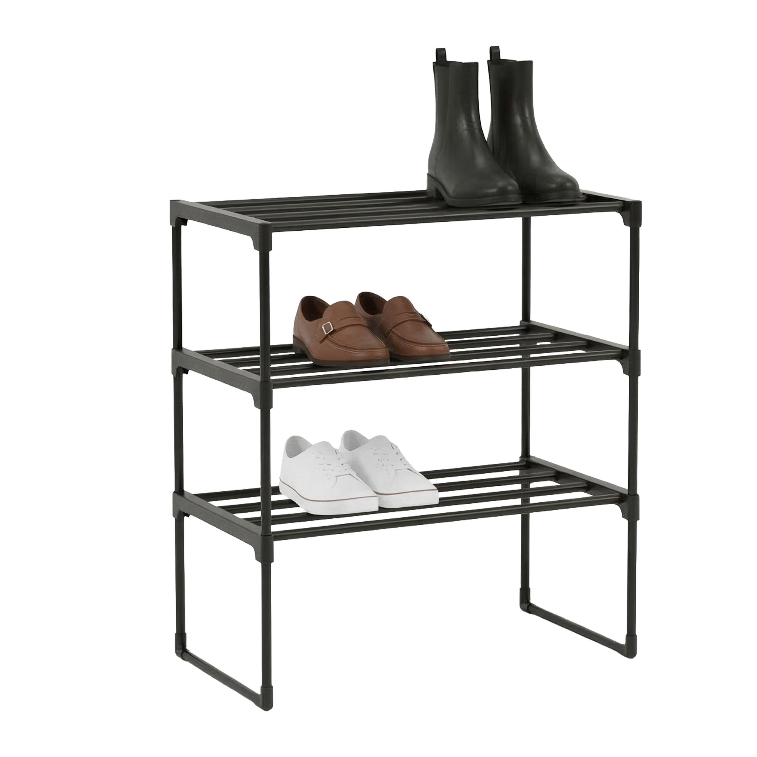 SKOHYLLA Svart metall 3 plan 42,5 cm 55/42.5/30 cm